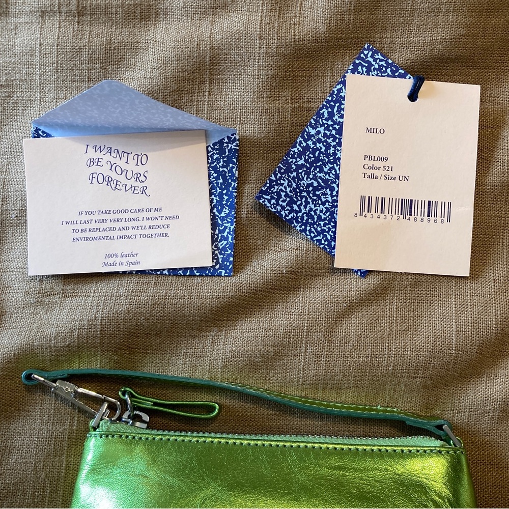 Paloma Wool Milo green leather bag NWT - Picture 13 of 15